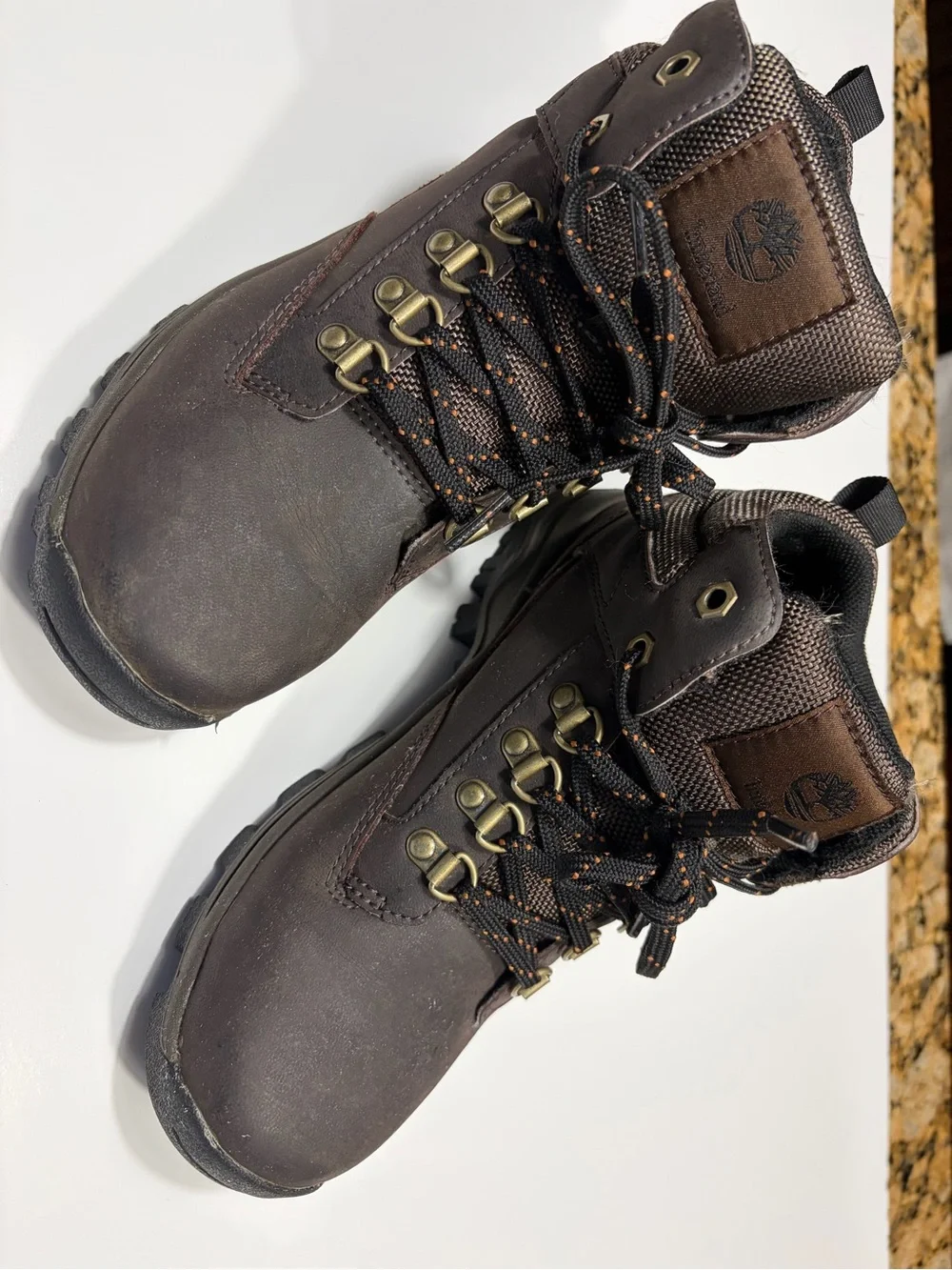 Timberland big boy Dark Brown Leather Hiking Boots